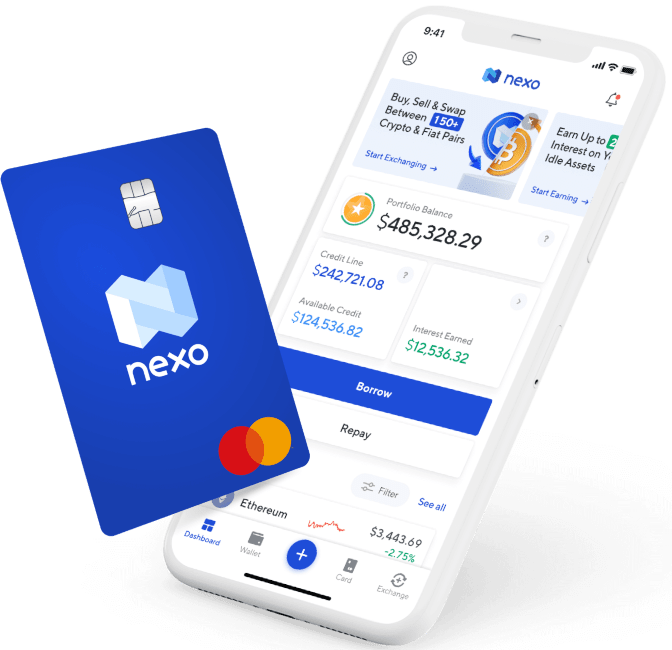 Nexo crypto credit card with DeFi collateral lending